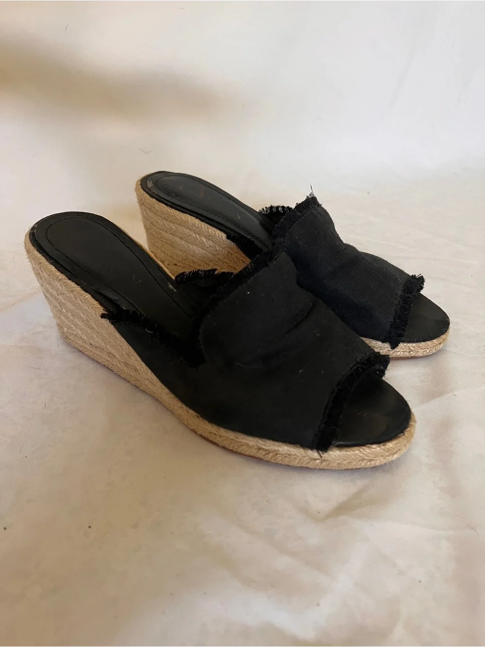 Lauren Ralph Lauren Woven Espadrille Wedge Mule - Black